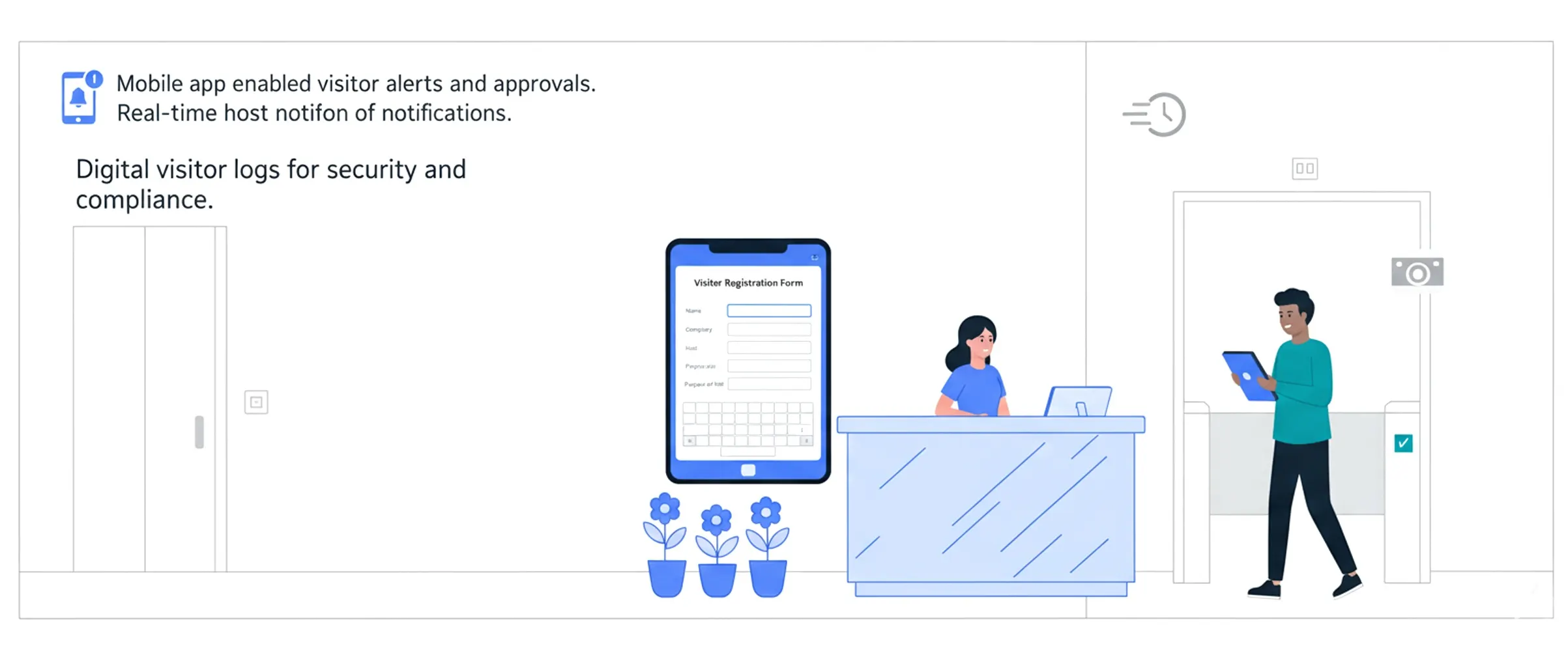 Digital visitor management and check-in system