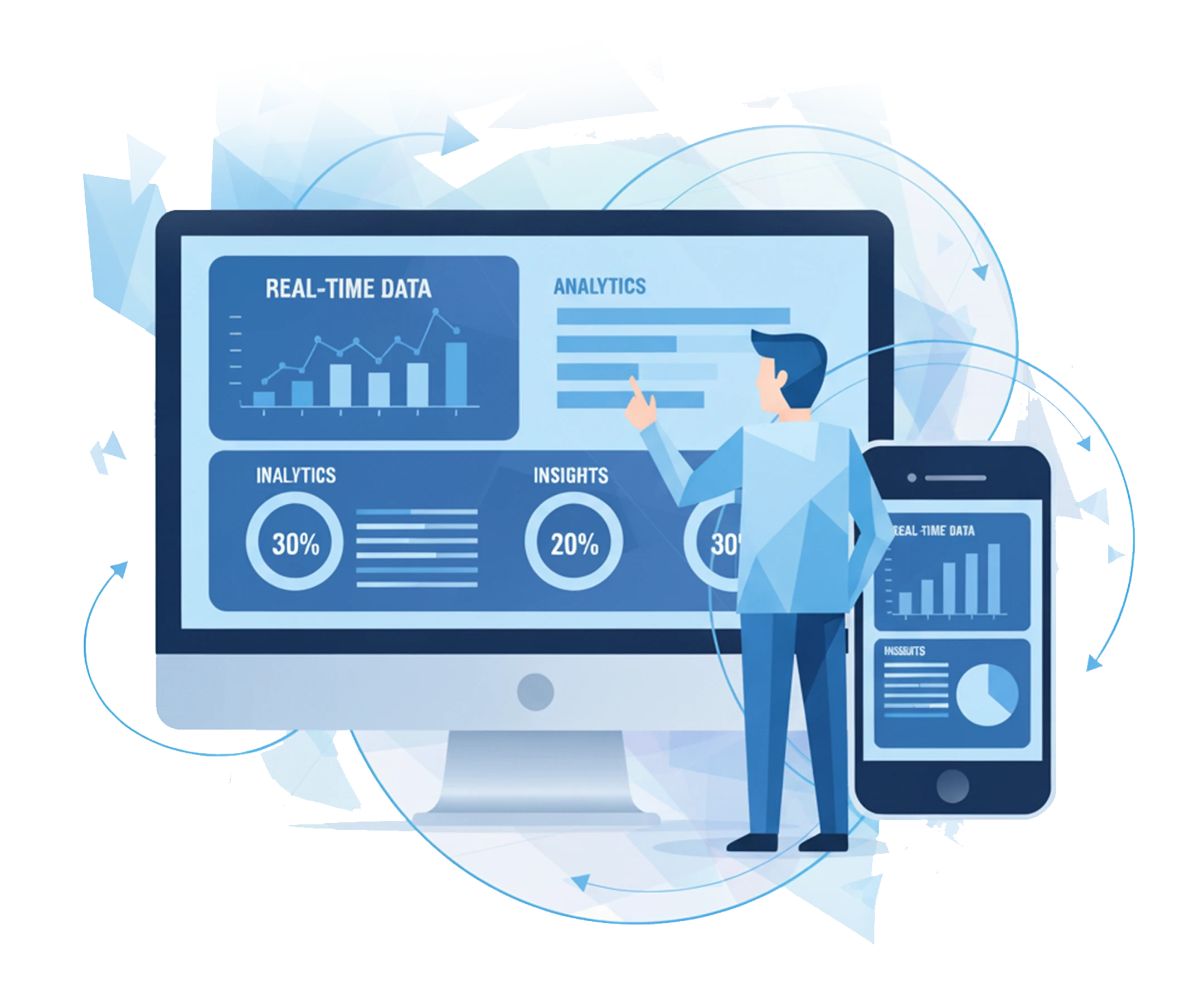 Web-based analytics dashboard with real-time insights